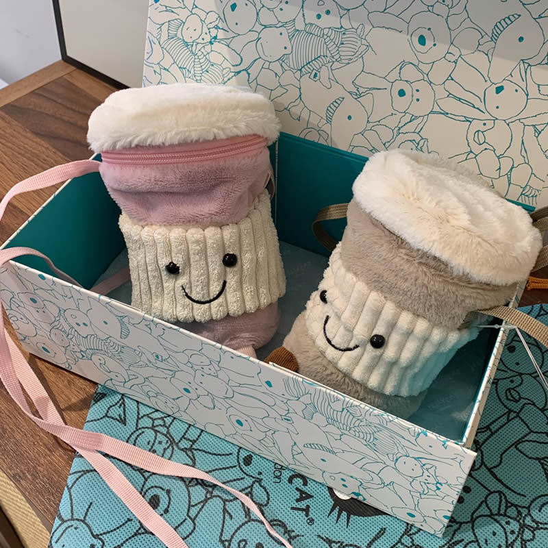 Exclusive to Elegant Ladies! Crossbody Plush Bag Cup Holder